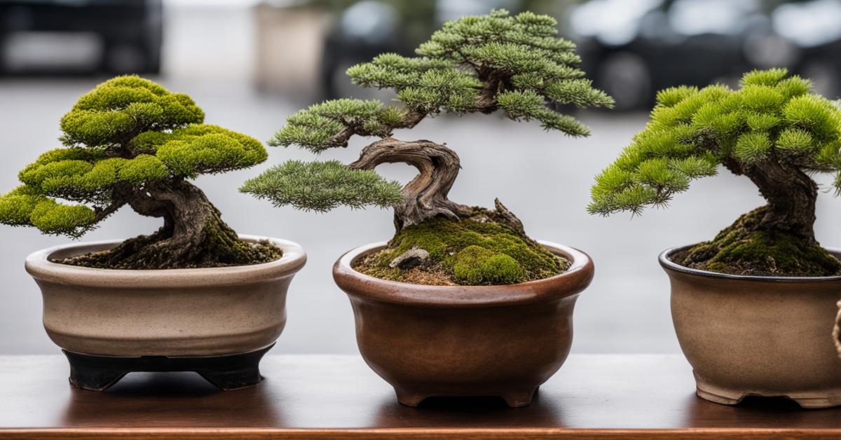 bonsai na zewnątrz