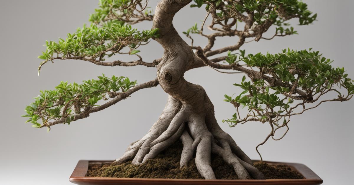 Drutowanie gałęzi drzewka bonsai ligustrum w celu nadania im odpowiedniego kształtu.