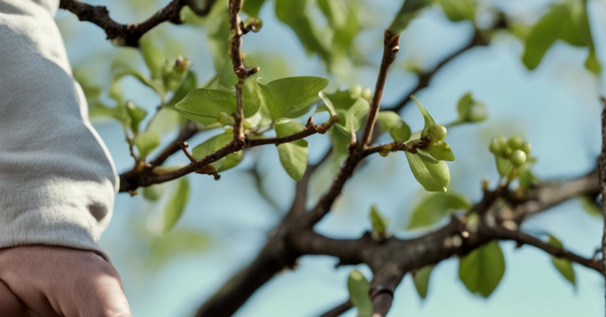 Przycinanie gałęzi katalpy wczesną wiosną.